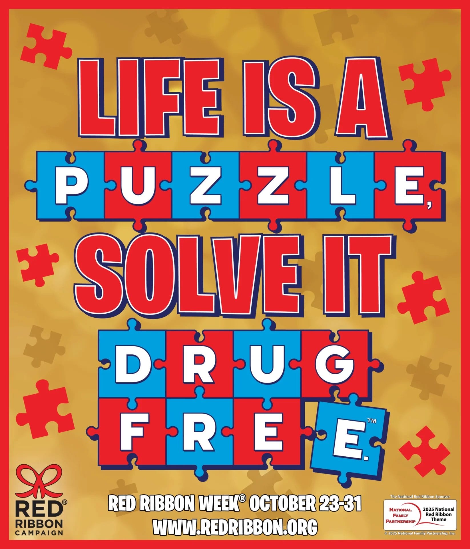 Red Ribbon Week 2021 Theme Poster